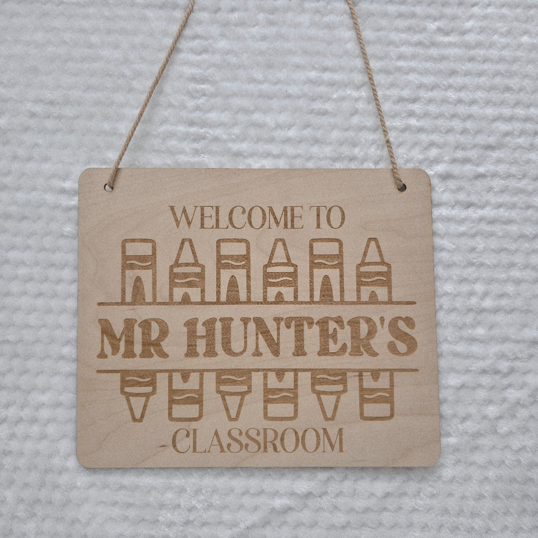 Classroom Welcome Pencil Sign