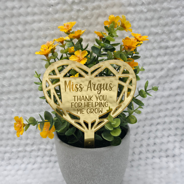 Personalised Heart Shape Planter Stick (stick only)