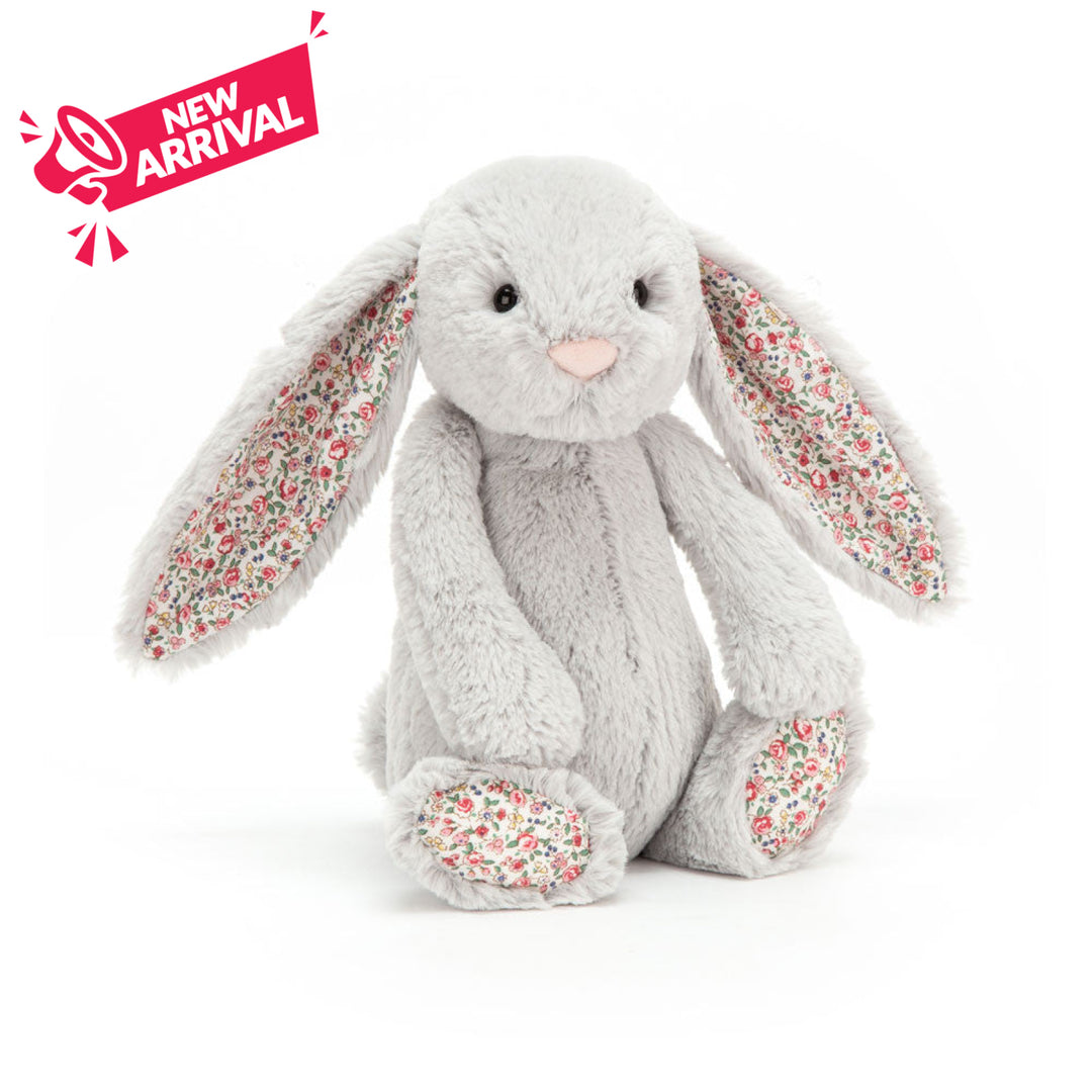 Jellycat Bashful Bunny Small Silver Blossom