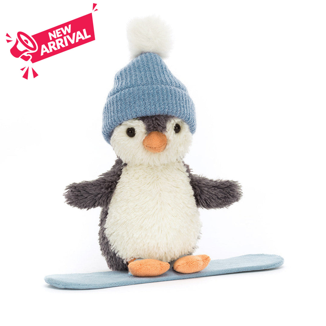Jellycat Small Peanut Penguin Snowboarding