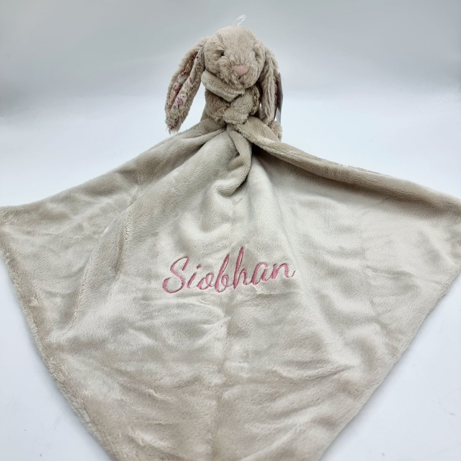 Jellycat Soother Bashful Bea Beige Blossom Bunny Tazmyrtle Designs