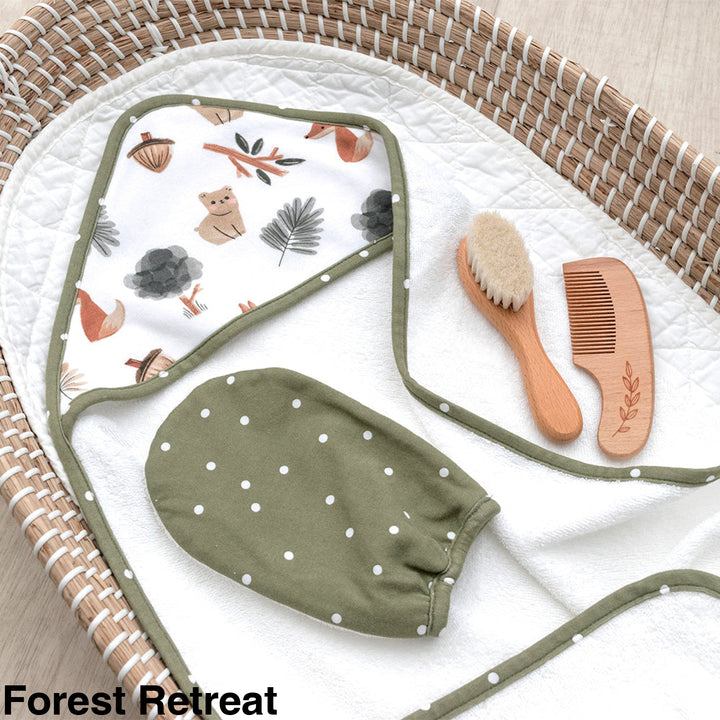 Living Textiles 4 Piece Baby Bath Gift Set Forest Retreat