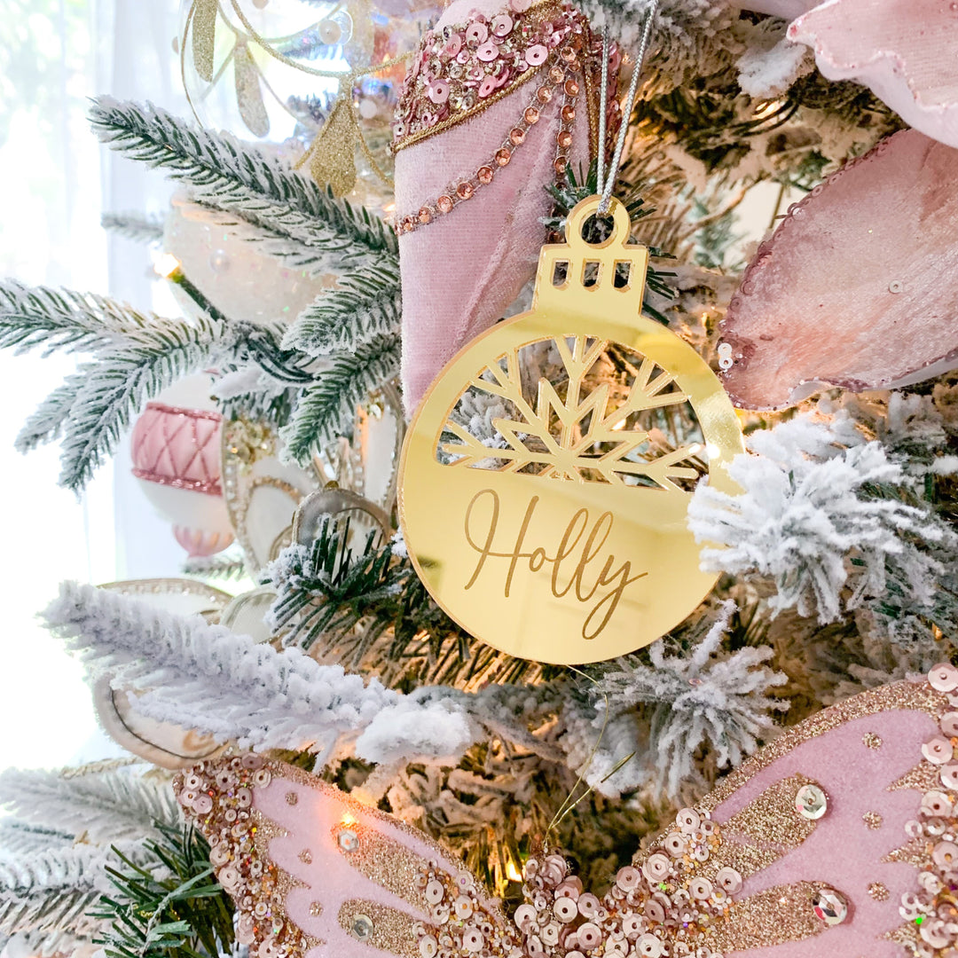 Luxury Engraved Acrylic Christmas Bauble