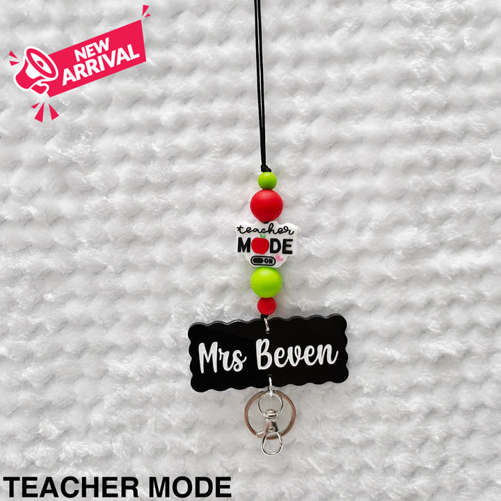 Personalised Beaded Lanyard Teacher Mode