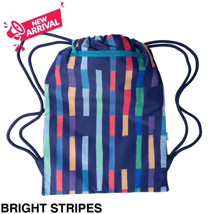 Spencil Big Drawstring Bag Bright Stripes