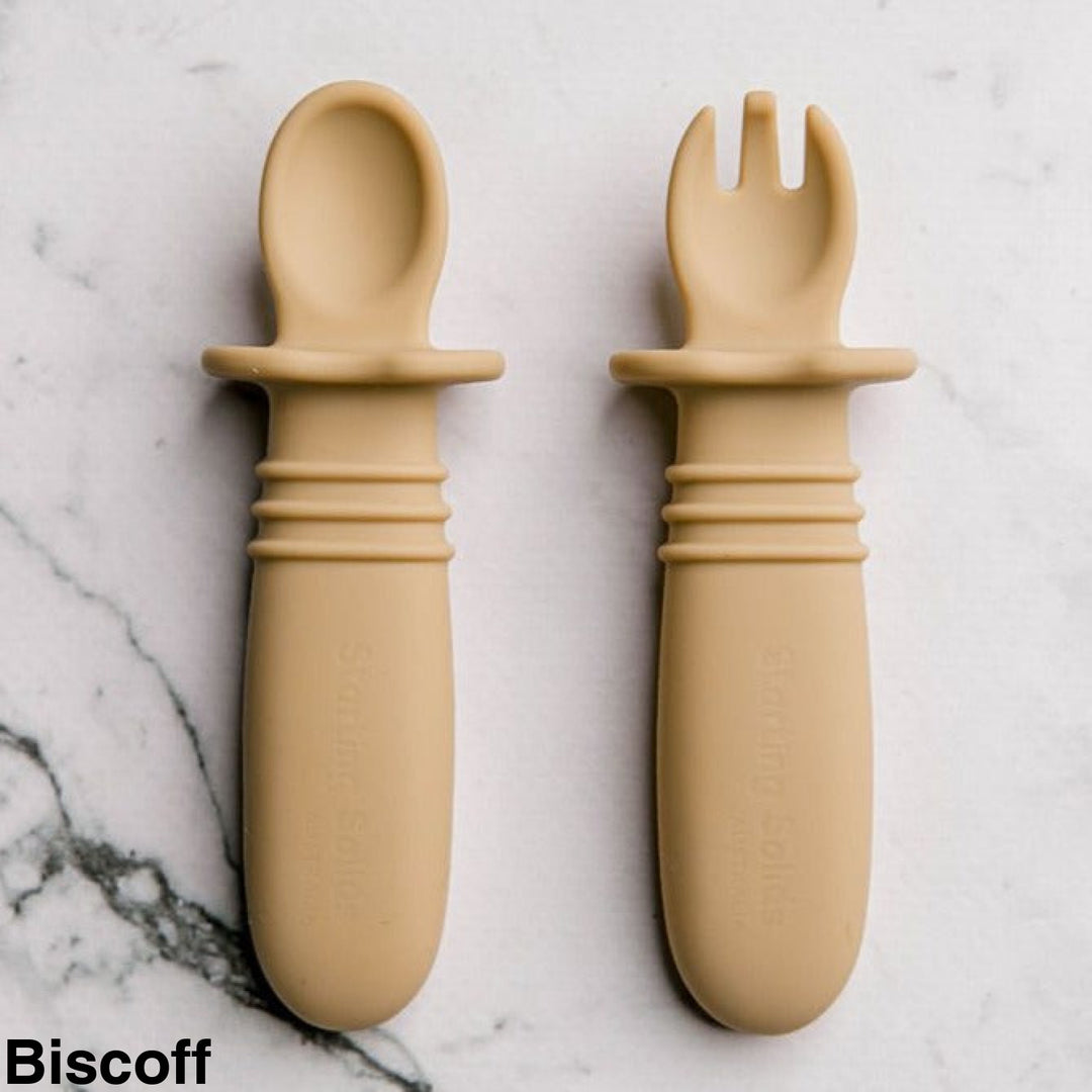 Starting Solids Selfie Soon & Fork Set Biscoff