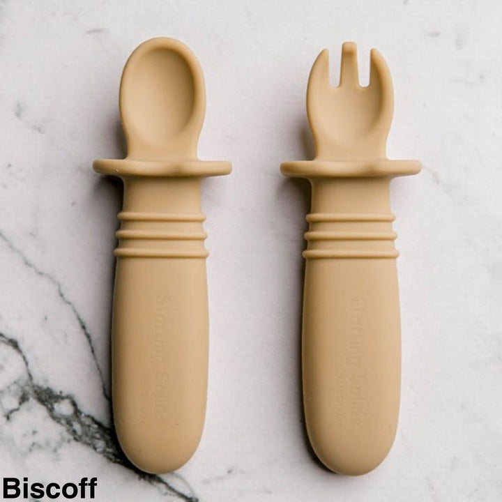 Starting Solids Selfie Soon & Fork Set Biscoff