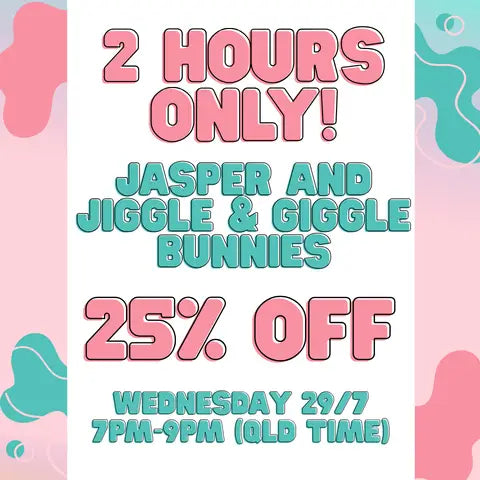 2 Hour Sale Bunnies! Wed 29/7 7pm-9pm (QLD Time)