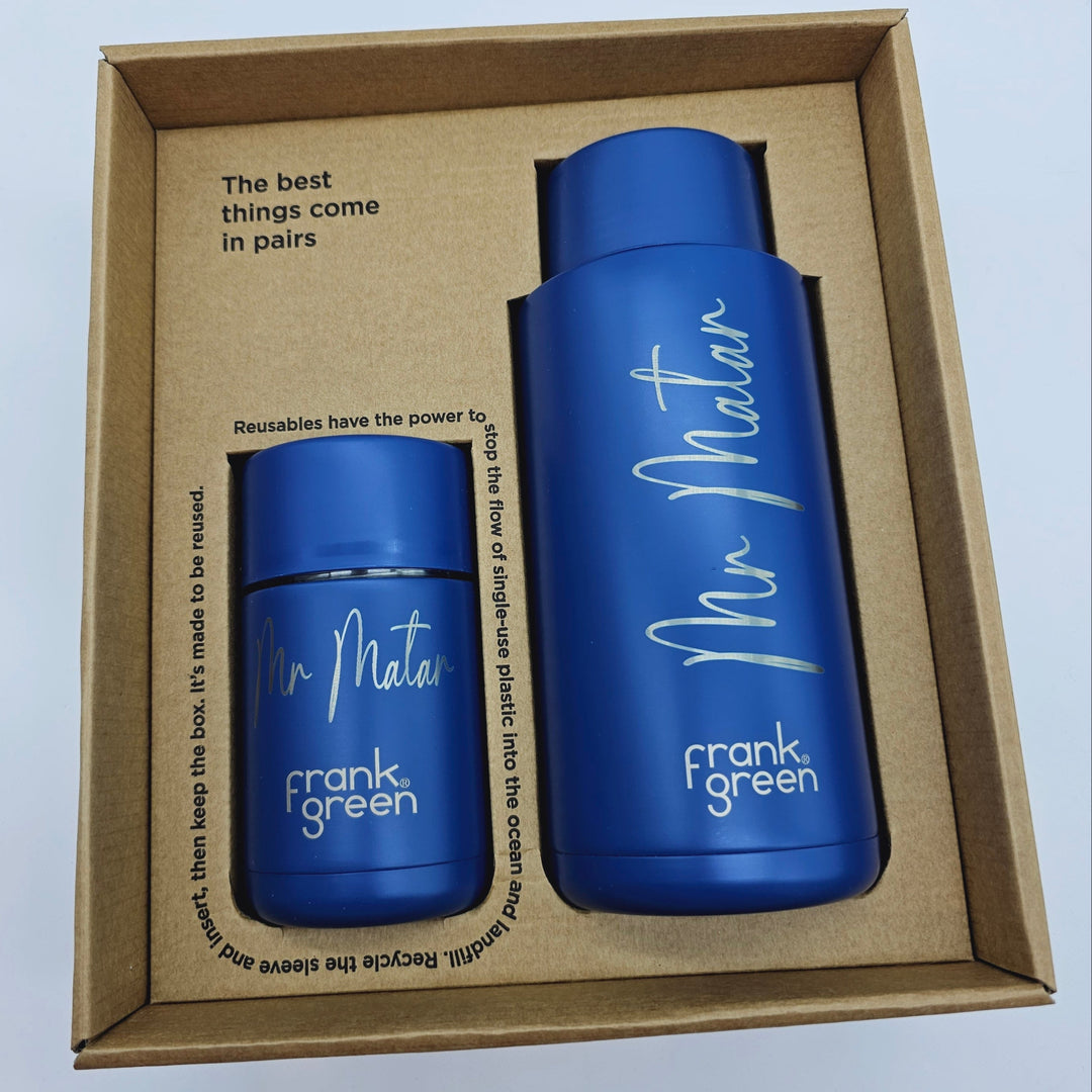 Frank Green Essentials Gift Set LARGE 12oz Cup &amp; 34oz Straw Bottle