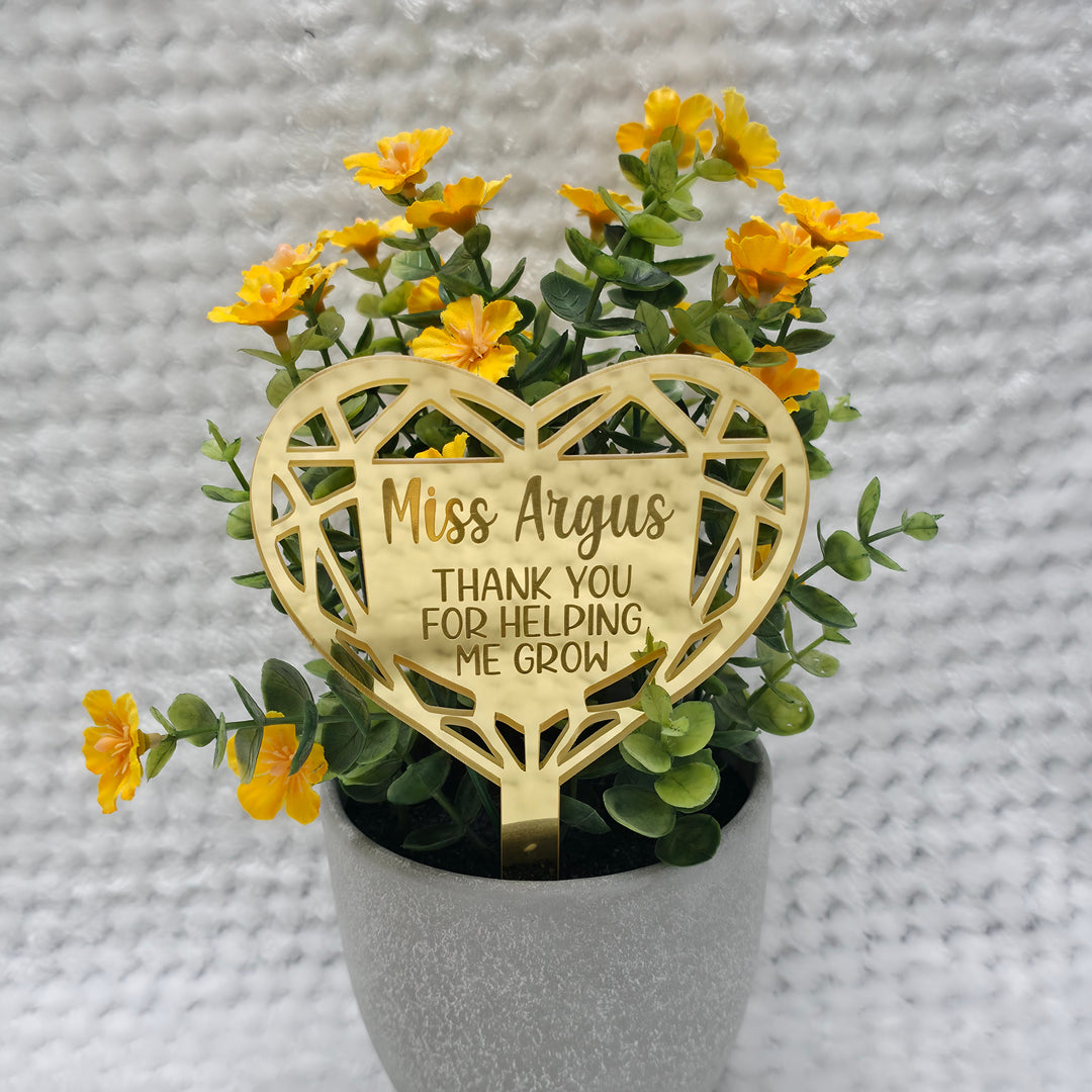 Personalised Heart Shape Planter Stick (stick only)