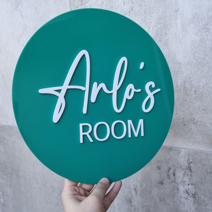 Acrylic Round Door Name Plaque