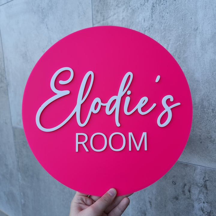 Acrylic Round Door Name Plaque