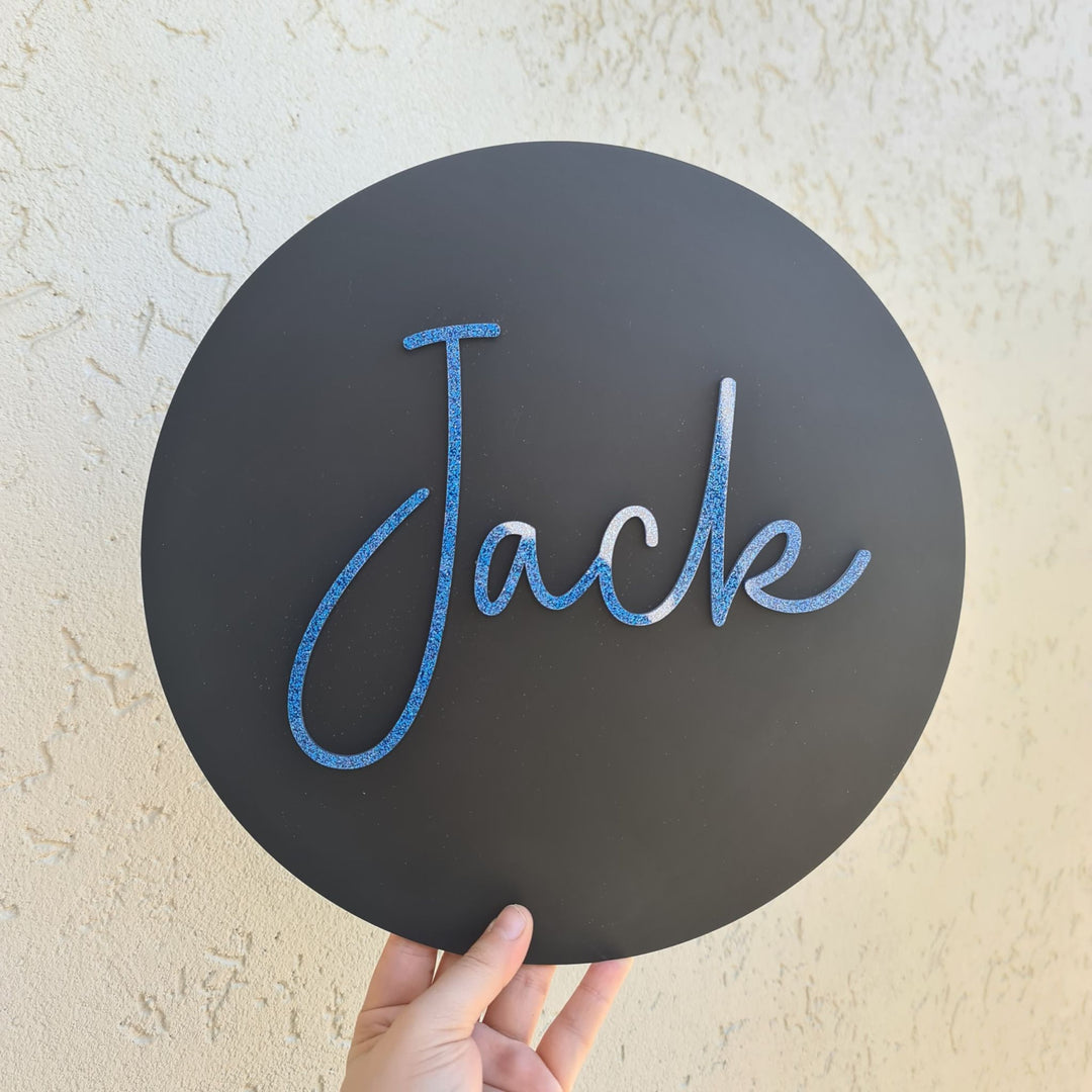 Acrylic Round Name Plaque