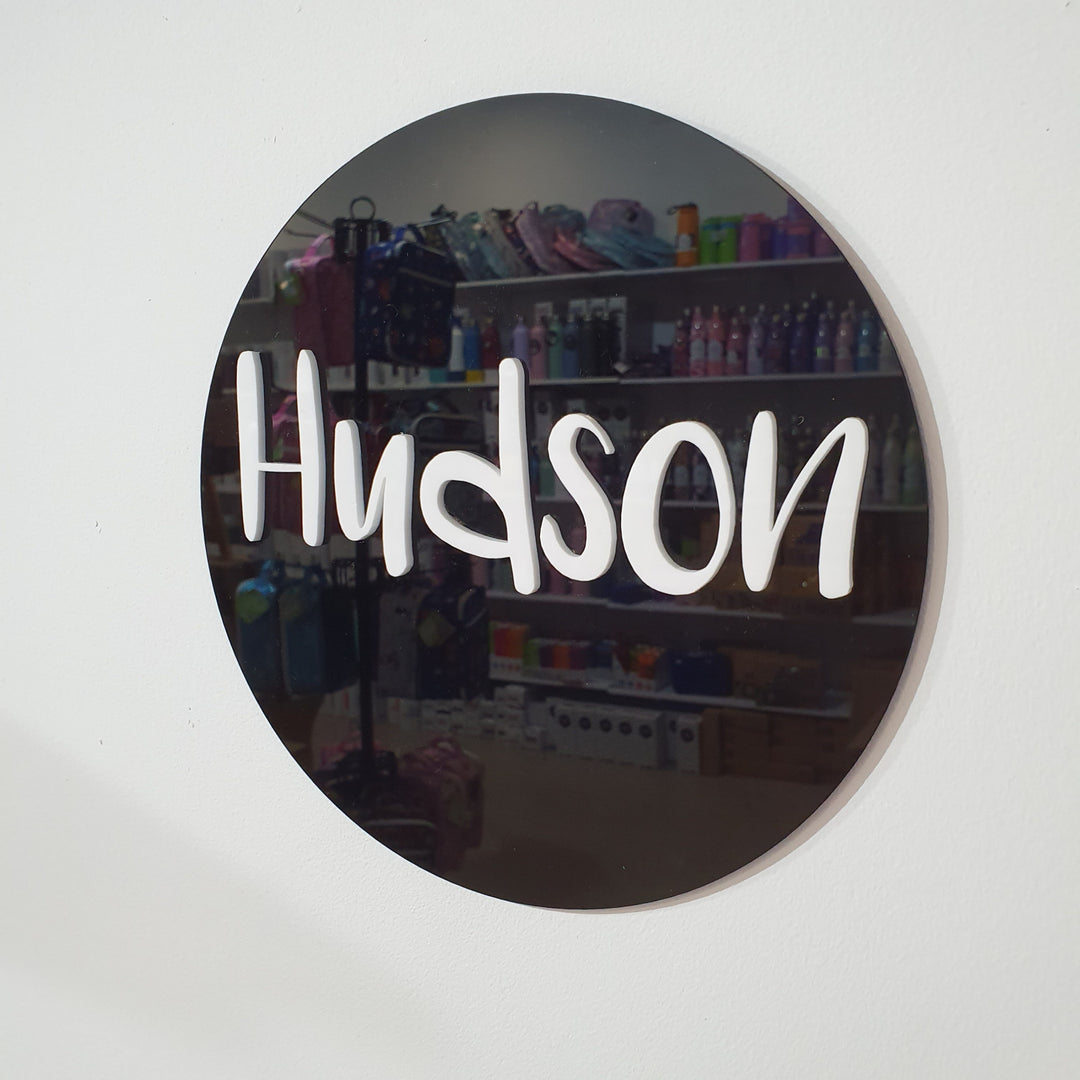 Acrylic Round Name Plaque