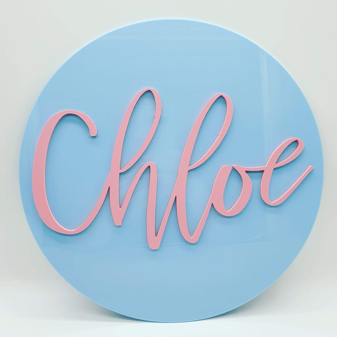 Acrylic Round Name Plaque