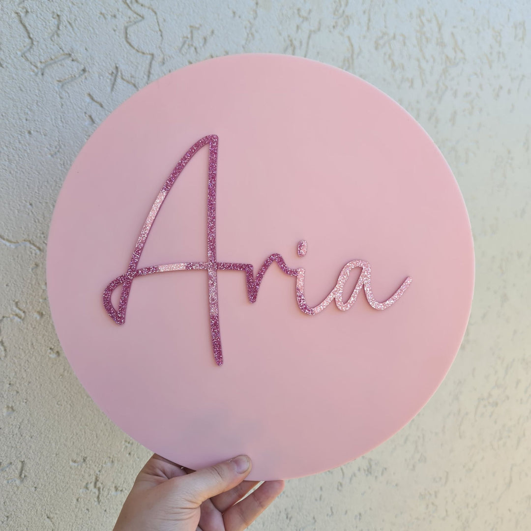 Acrylic Round Name Plaque