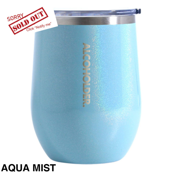 Alcoholder Insulated Wine Tumbler Aqua Mist
