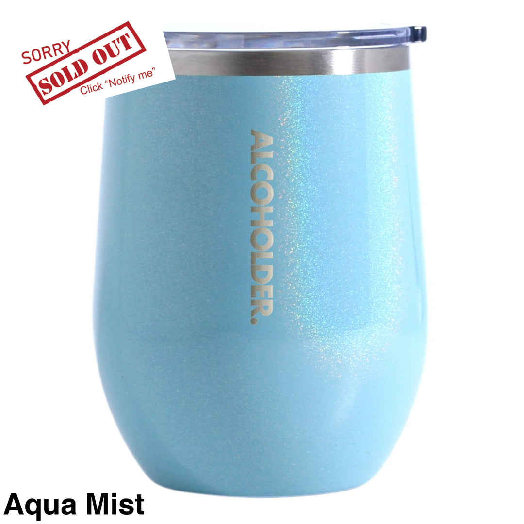 Alcoholder Insulated Wine Tumbler Aqua Mist