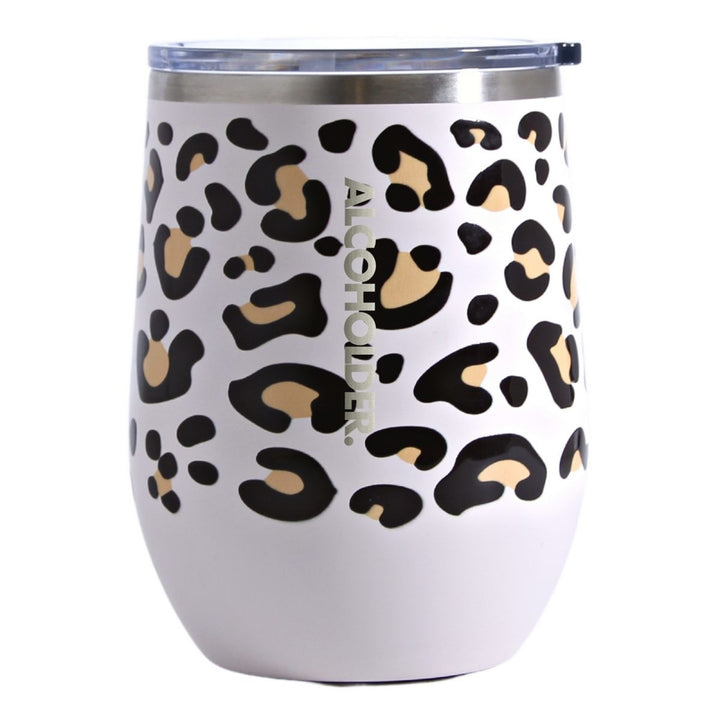Alcoholder Insulated Wine Tumbler Leopard