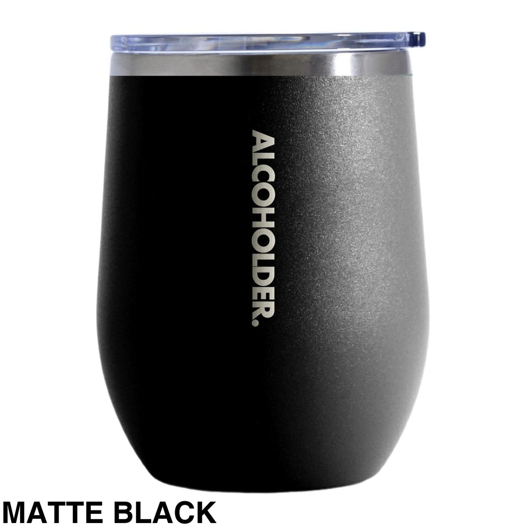 Alcoholder Insulated Wine Tumbler Matte Black