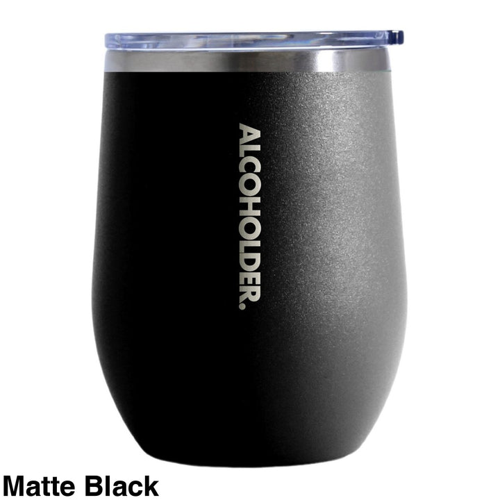 Alcoholder Insulated Wine Tumbler Matte Black