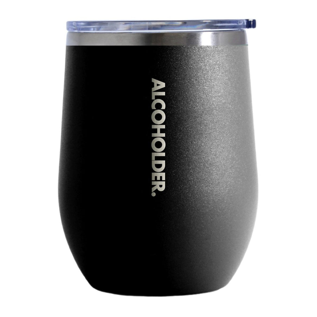 Alcoholder Insulated Wine Tumbler Matte Black