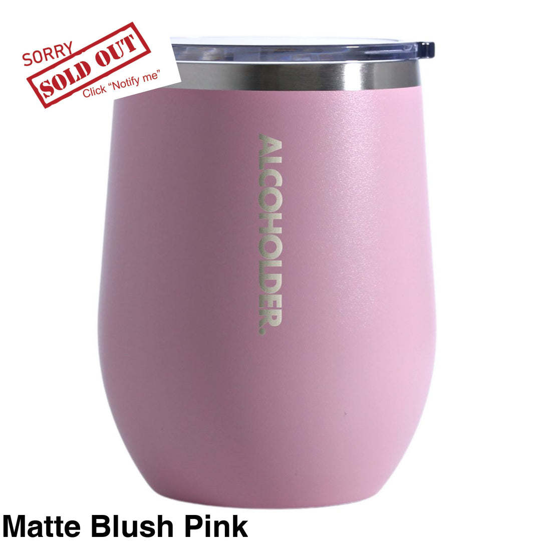 Alcoholder Insulated Wine Tumbler Matte Blush Pink