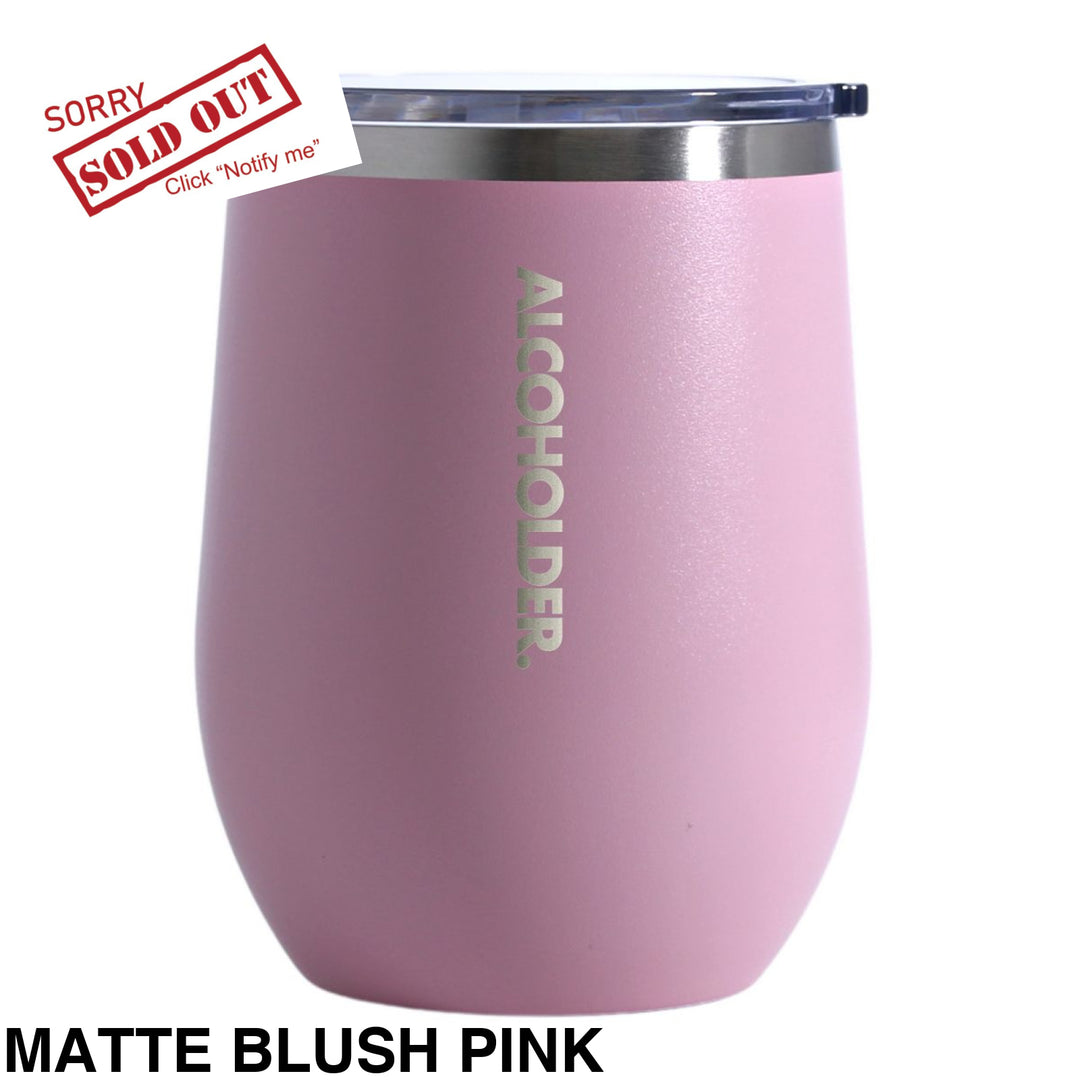 Alcoholder Insulated Wine Tumbler Matte Blush Pink