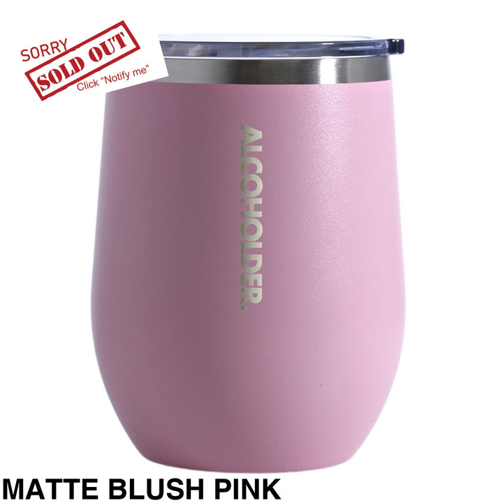 Alcoholder Insulated Wine Tumbler Matte Blush Pink