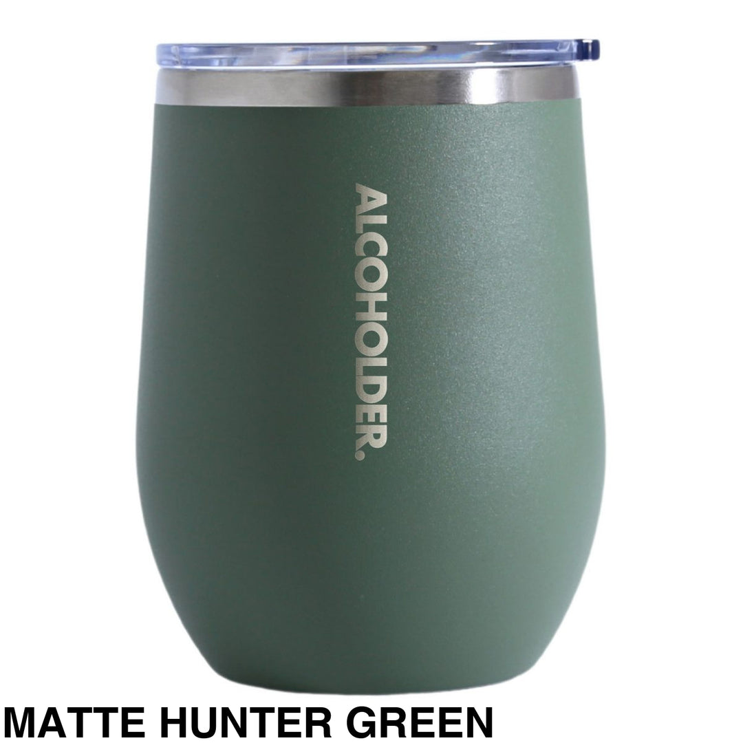 Alcoholder Insulated Wine Tumbler Matte Hunter Green