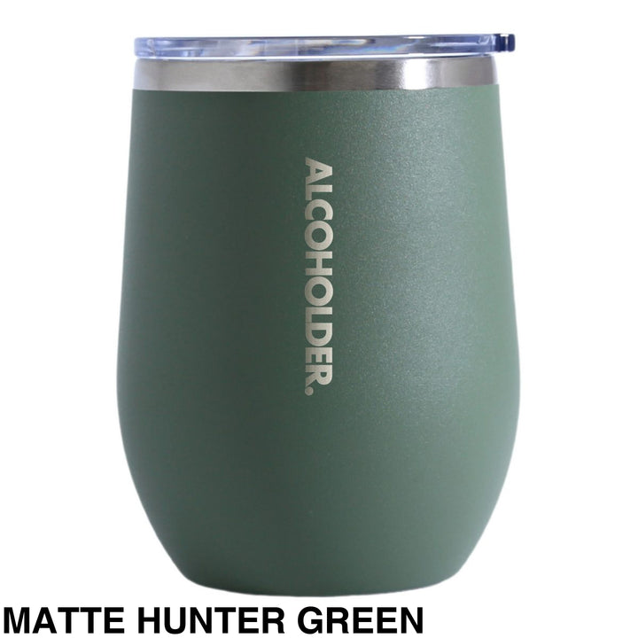 Alcoholder Insulated Wine Tumbler Matte Hunter Green
