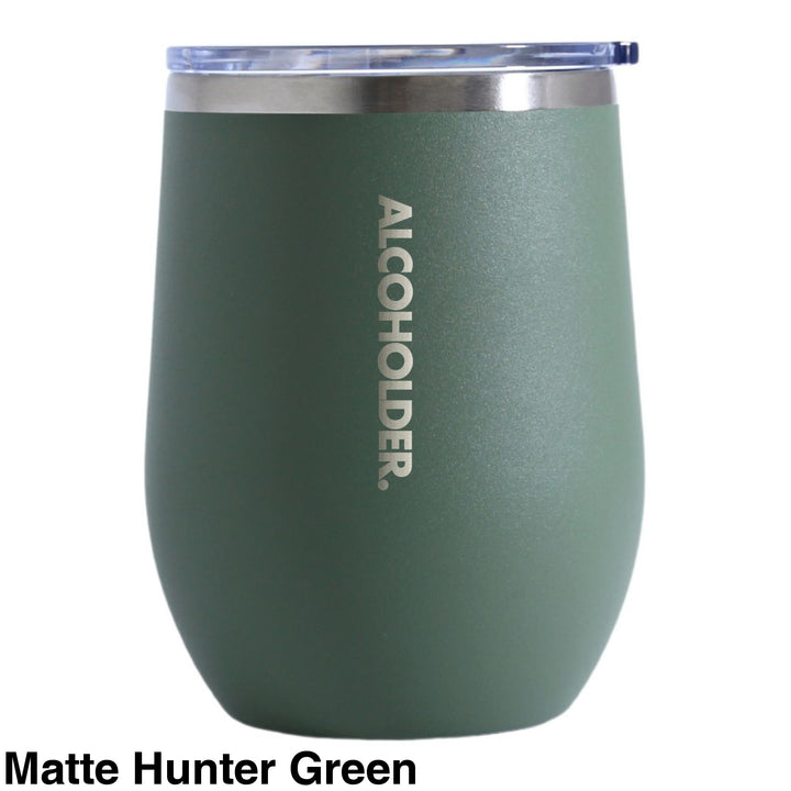 Alcoholder Insulated Wine Tumbler Matte Hunter Green
