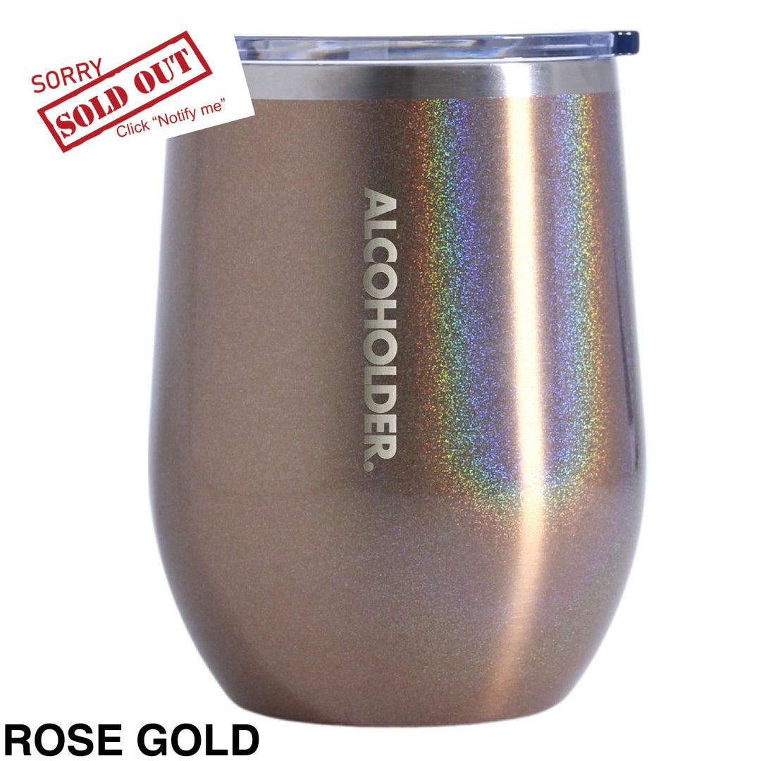 Alcoholder Insulated Wine Tumbler Rose Gold