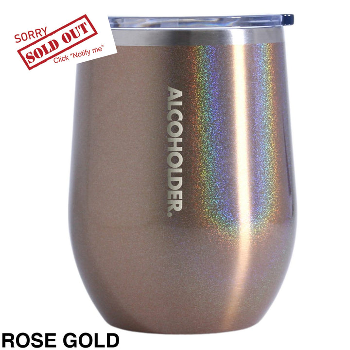 Alcoholder Insulated Wine Tumbler Rose Gold