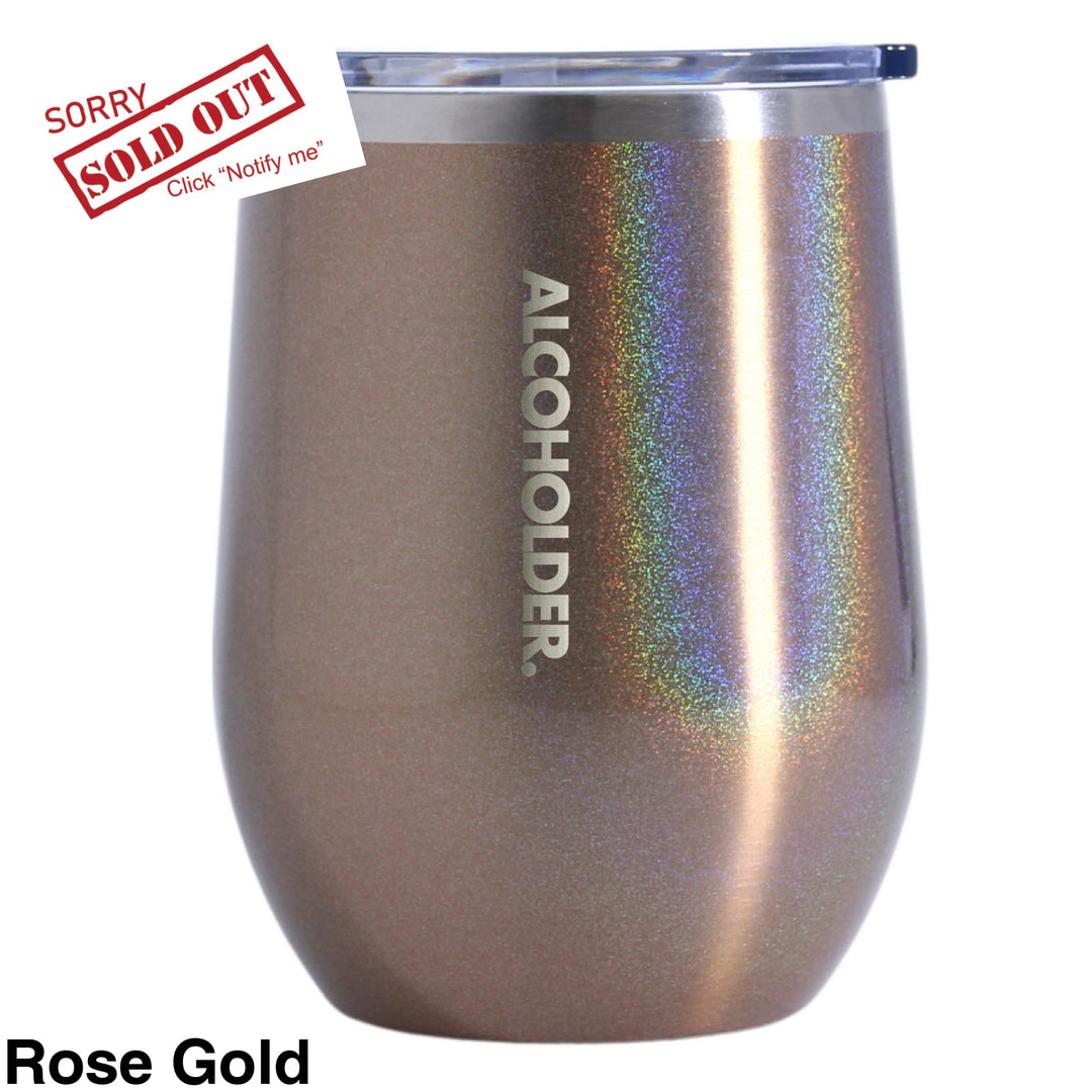 Alcoholder Insulated Wine Tumbler Rose Gold