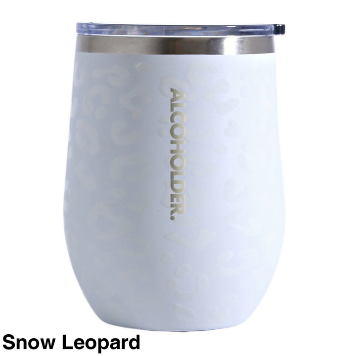 Alcoholder Insulated Wine Tumbler Snow Leopard