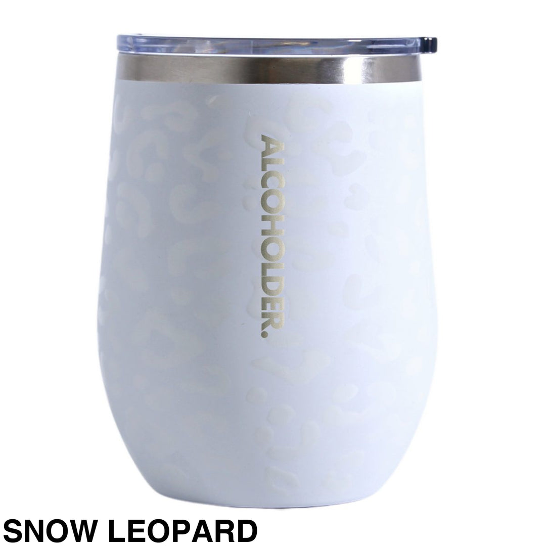 Alcoholder Insulated Wine Tumbler Snow Leopard