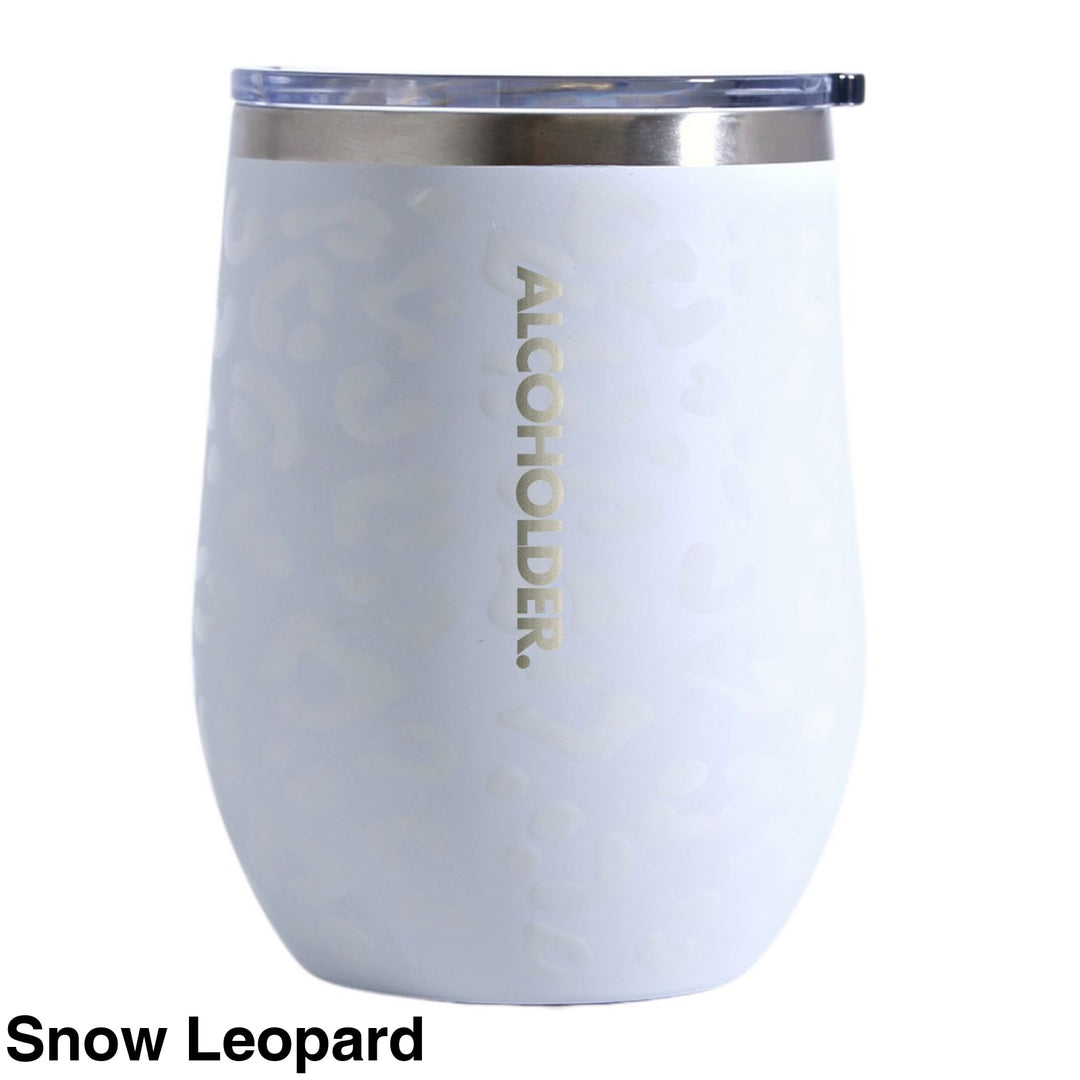 Alcoholder Insulated Wine Tumbler Snow Leopard