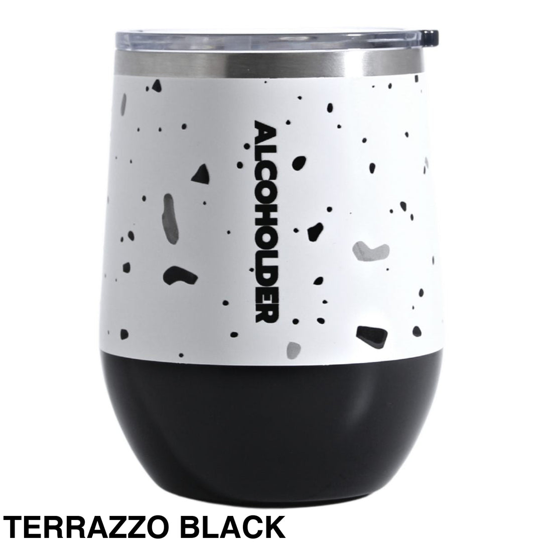 Alcoholder Insulated Wine Tumbler Terrazzo Black