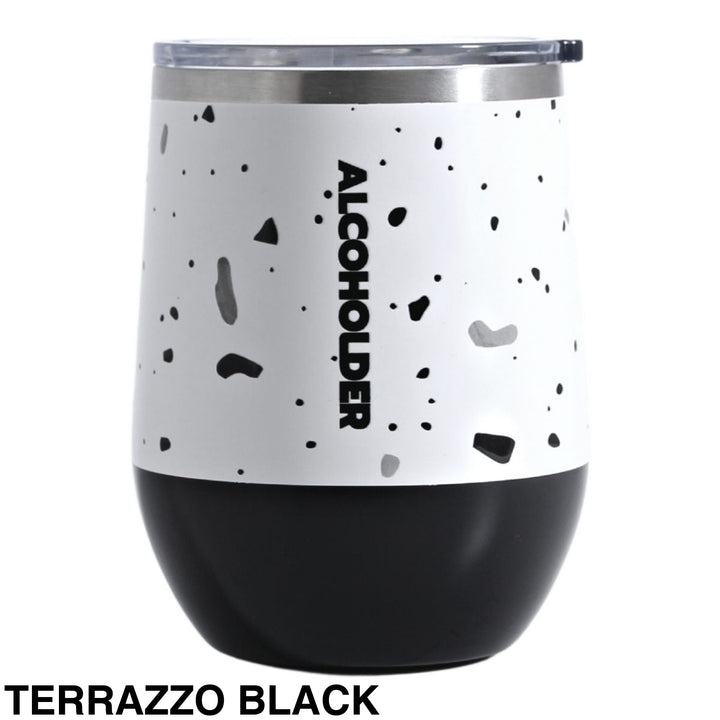 Alcoholder Insulated Wine Tumbler Terrazzo Black