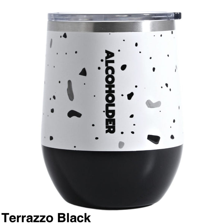 Alcoholder Insulated Wine Tumbler Terrazzo Black
