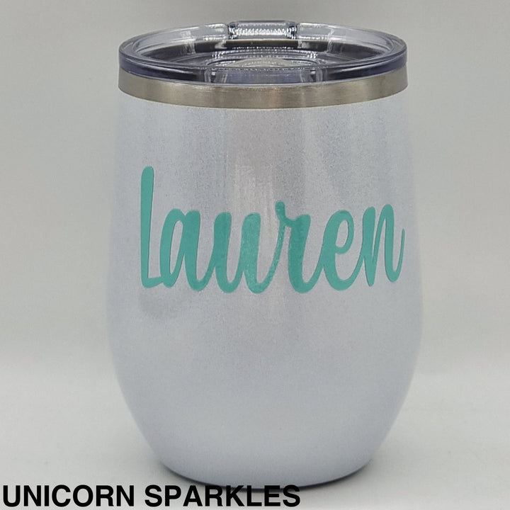 Alcoholder Insulated Wine Tumbler Unicorn Sparkles