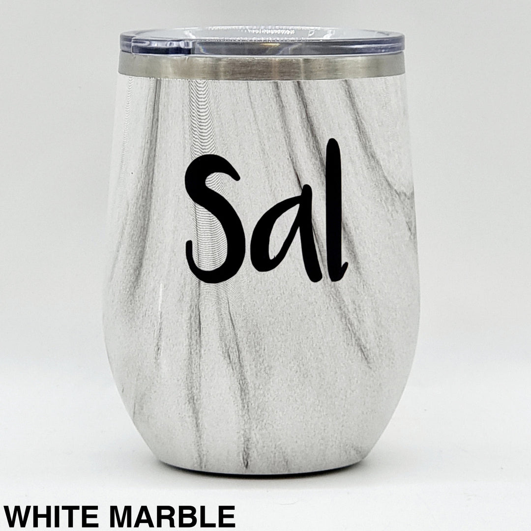 Alcoholder Insulated Wine Tumbler White Marble