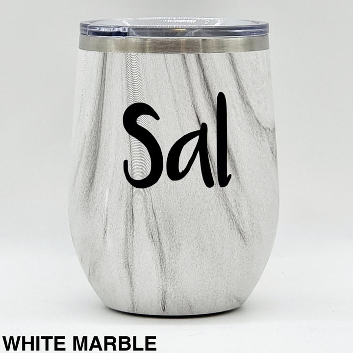 Alcoholder Insulated Wine Tumbler White Marble
