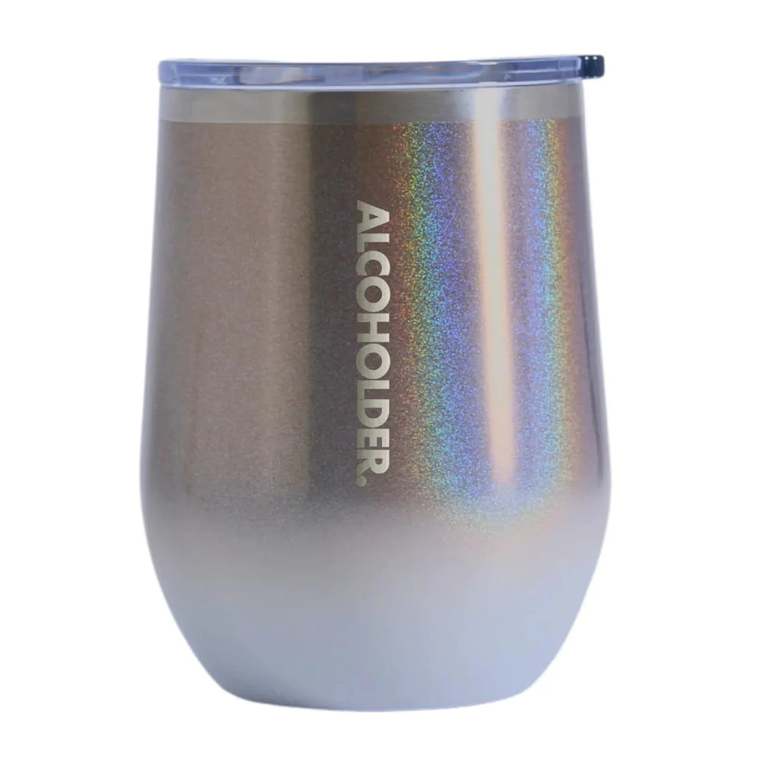 Alcoholder Insulated Wine Tumbler White/Rose Gold Fade