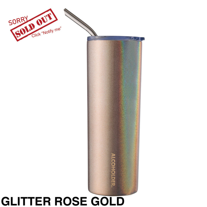 Alcoholder Skinny (Skny) Insulated Tumbler 590Ml Glitter Rose Gold