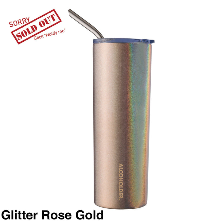 Alcoholder Skinny (Skny) Insulated Tumbler 590Ml Glitter Rose Gold