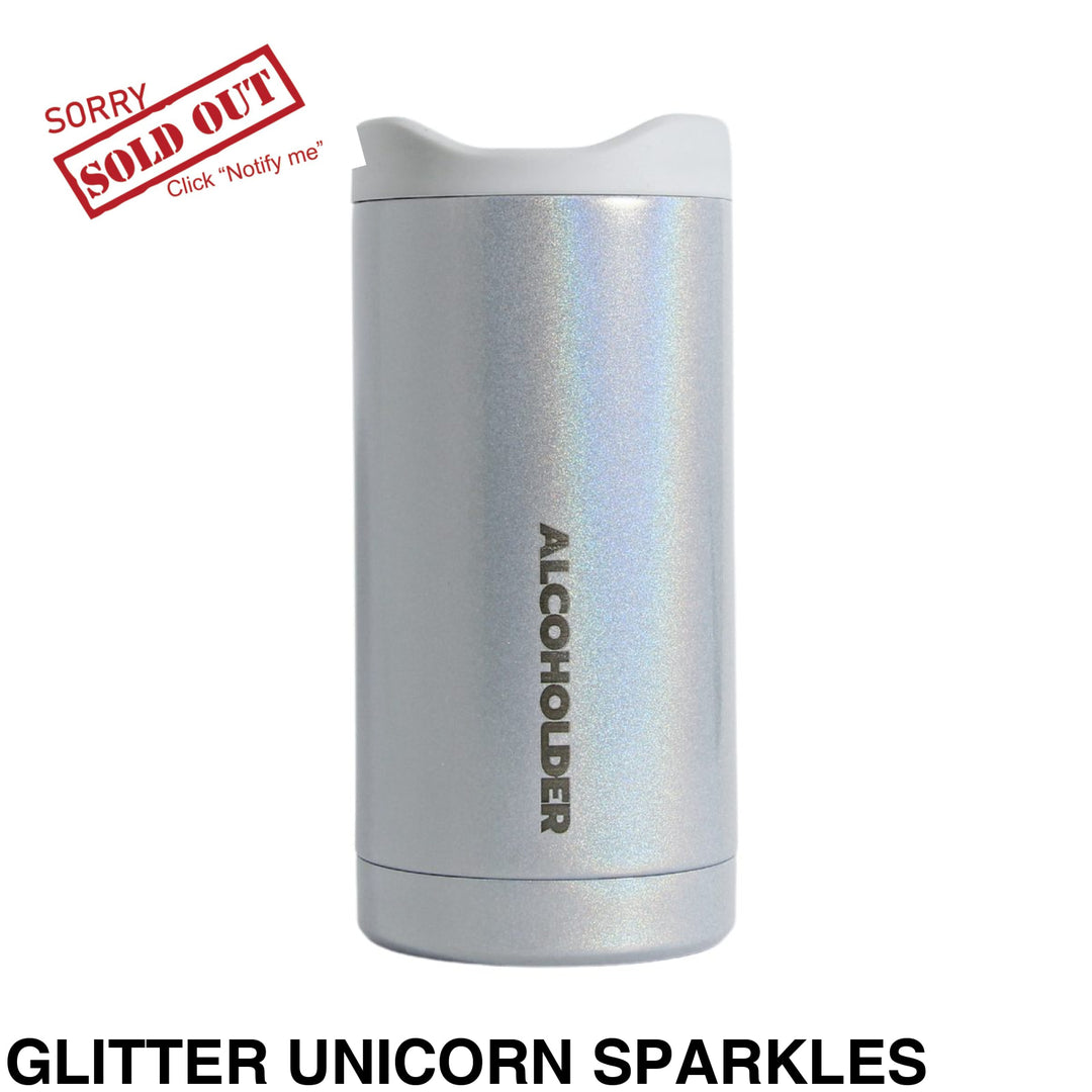 Alcoholder Slimzero Slim Can Cooler Glitter Unicorn Sparkles