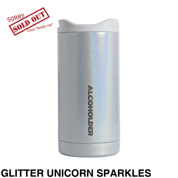 Alcoholder Slimzero Slim Can Cooler Glitter Unicorn Sparkles