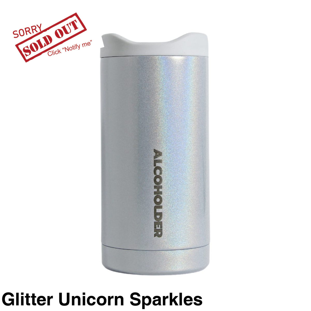 Alcoholder Slimzero Slim Can Cooler Glitter Unicorn Sparkles
